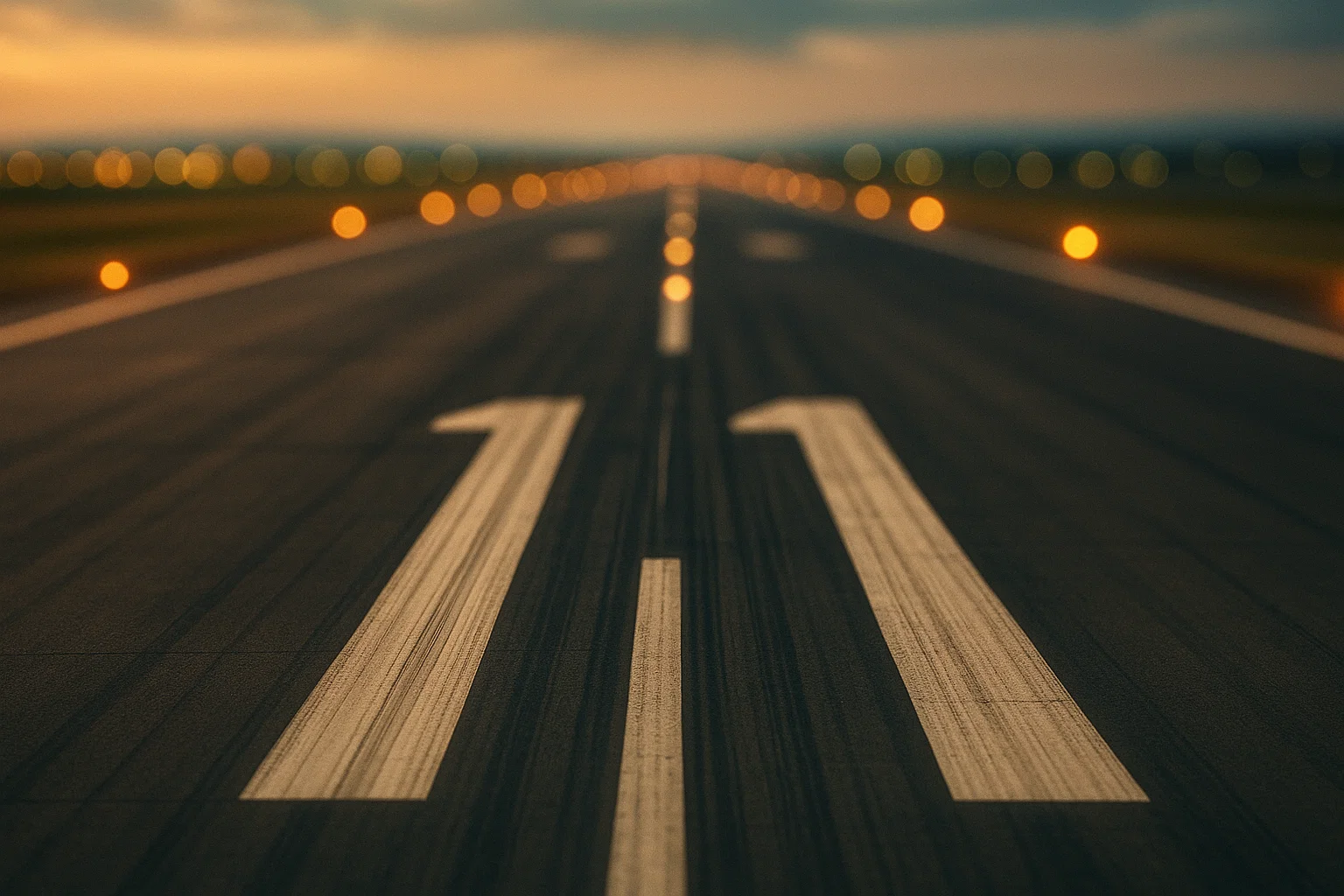 An airport runway at dusk, symbolizing a clear path forward.